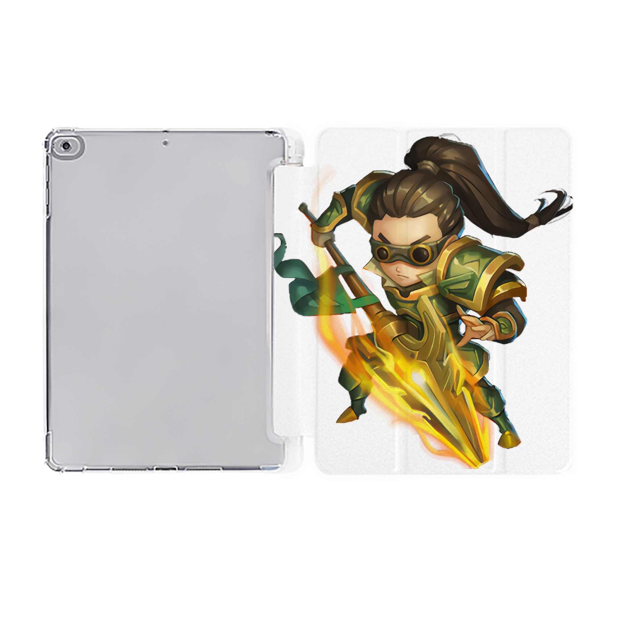 （画像用） リーグ・オブ・レジェンド League of Legends LOL IPad ケース ペン収納付き 三つ折りスタンド PUレザー×シリコン 対応機種9.5/10.5/10.9インチ